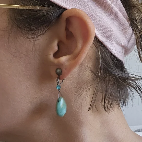 Southwest Style Turquoise Necklace, Bracelet and Earring set - Picture 11 of 14